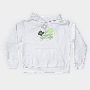 Agender Pride Flowers Kids Hoodie